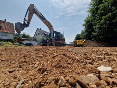 Bagger arbeiten